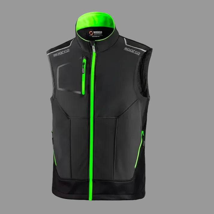 GILET ILLINOIS SPARCO GRIGIO/VERDE