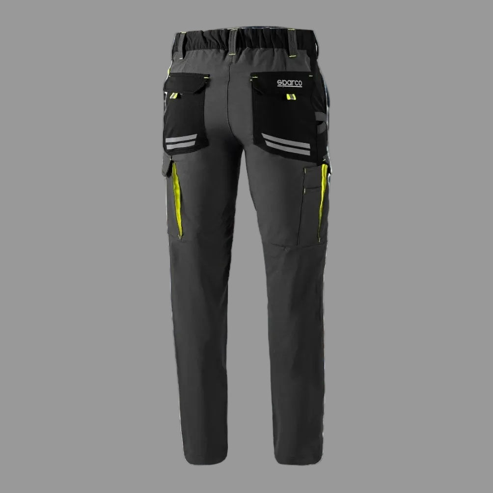 PANTALONE OREGON SPARCO GRIGIO/GIALLO