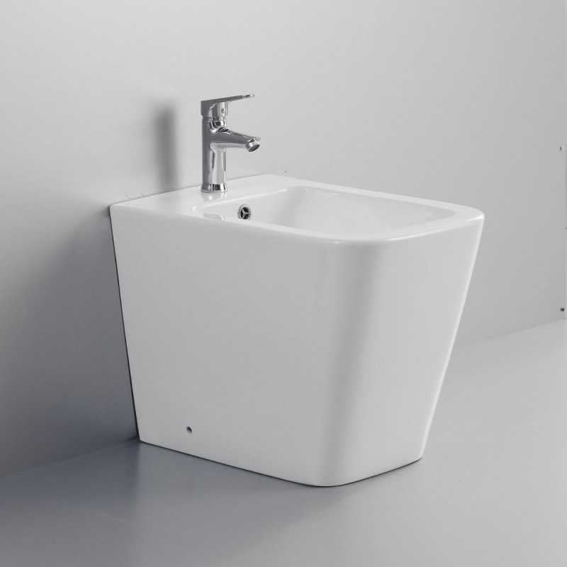 WC A TERRA senza brida + BIDET + SEDILE RALLENTATO - CUBIK - MORINI GROUP