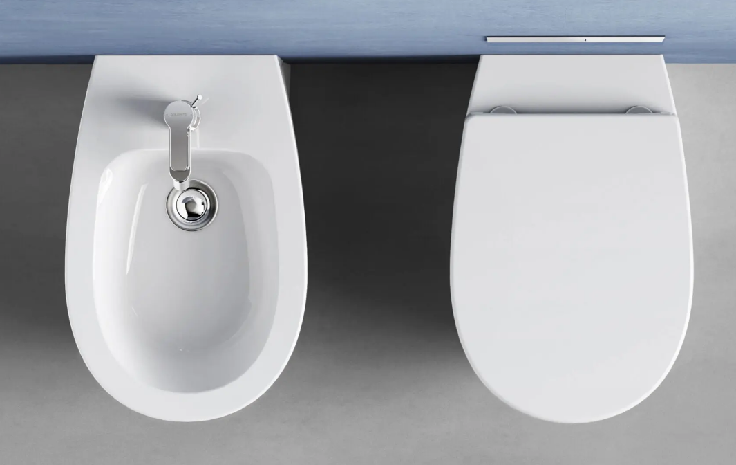 DEMY VASO + BIDET SOSPESO + SEDILE RALLENTATO