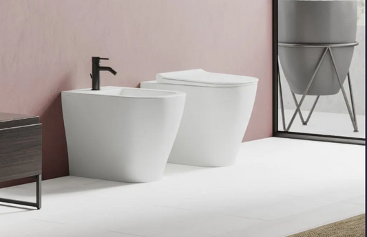 MIRTO VASO + BIDET A TERRA + SEDILE RALLENTATO
