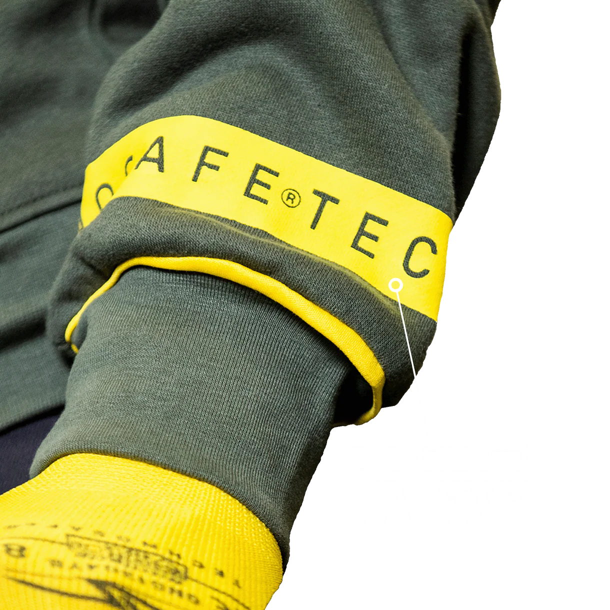 FELPA FULL ZIP TECHNOSAFE GREEN/YELLOW