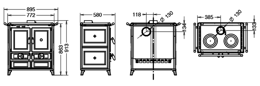 STUFA VIOLETTA EVO STONE