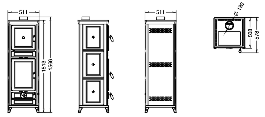 STUFA ANNA EVO MAIOLICA BEIGE THERMOROSSI