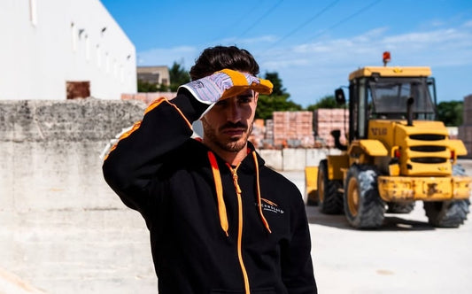 FELPA FULL ZIP TECHNOSAFE BLACK/ORANGE