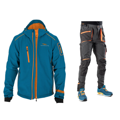 FELPA FULL ZIP TECHNOSAFE BLUE/ORANGE