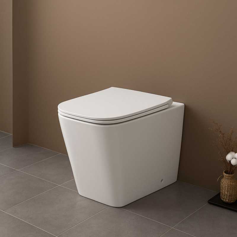 WC A TERRA senza brida + BIDET + SEDILE RALLENTATO - CUBIK - MORINI GROUP