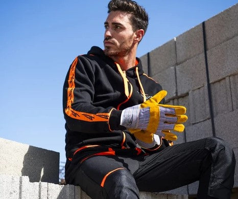 FELPA FULL ZIP TECHNOSAFE BLACK/ORANGE