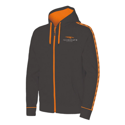 FELPA FULL ZIP TECHNOSAFE BLACK/ORANGE