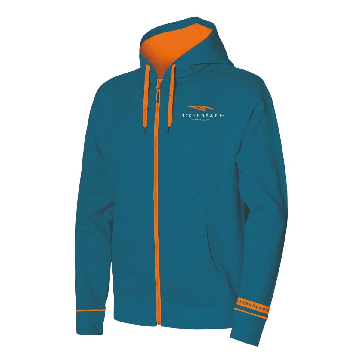 FELPA FULL ZIP TECHNOSAFE BLUE/ORANGE