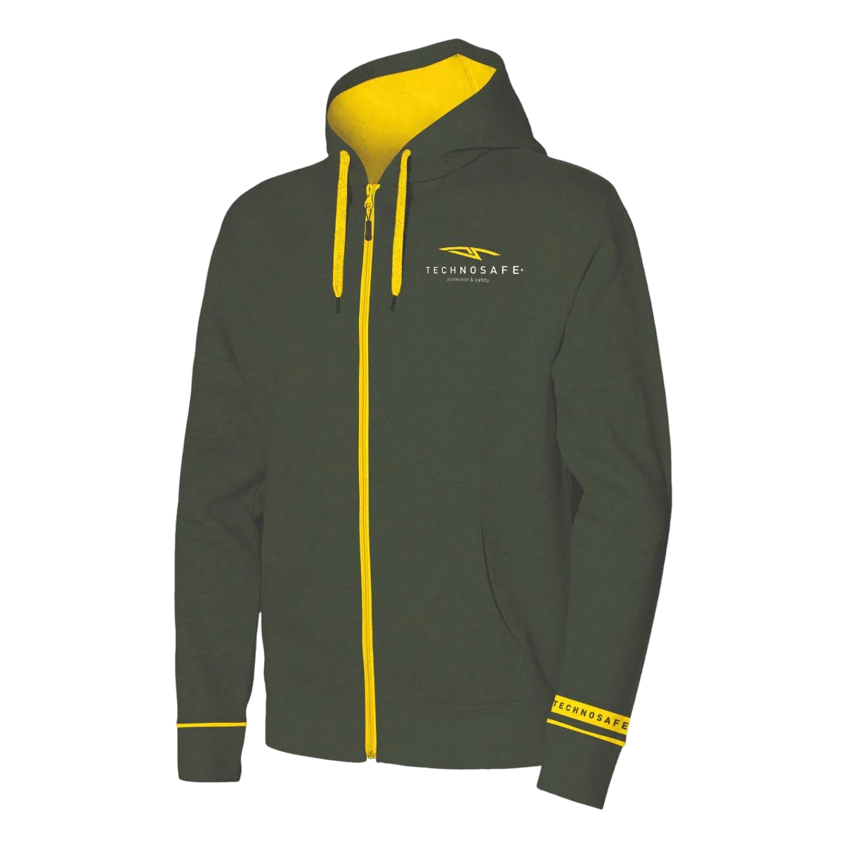 FELPA FULL ZIP TECHNOSAFE GREEN