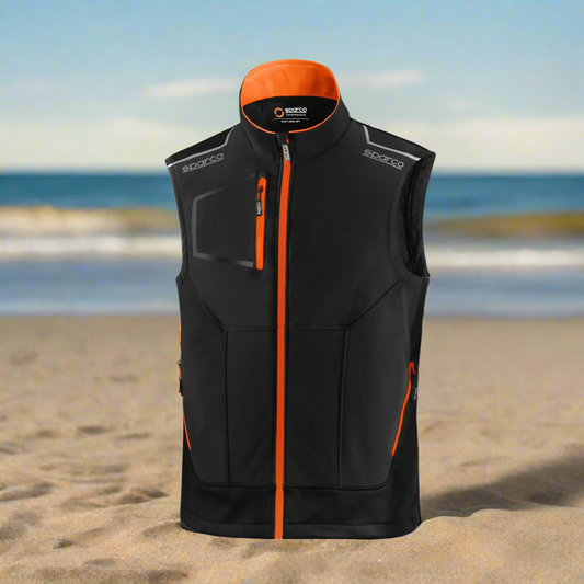 GILET ILLINOIS SPARCO NERO/ARANCIO