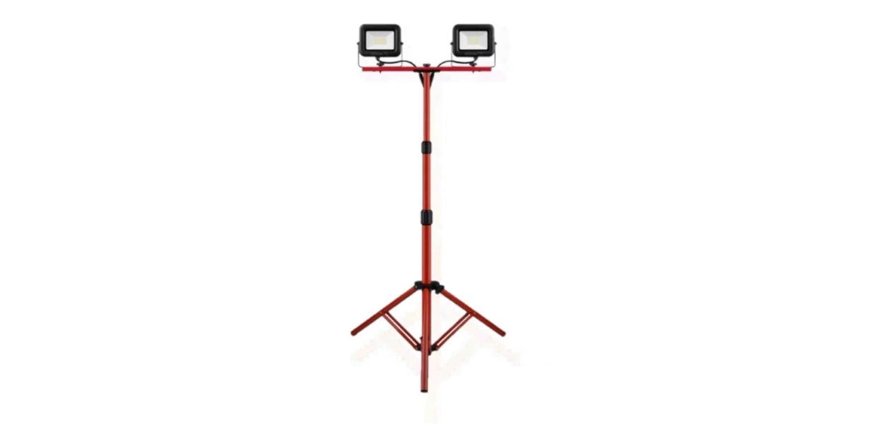 Proiettore LED In Loco Con Treppiede IP66 Faretto Esterno Da Giardino 2x30w Bianco Caldo 87408587 Proiettore LED In Loco Con Treppiede IP66 Faretto Esterno Da Giardino 2x30w Bianco Caldo 87408587
